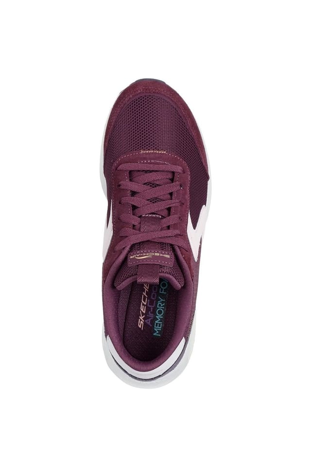 Skechers Skechers Women's Skech-Air Court Air Wave Trainers in Burgundy - 3