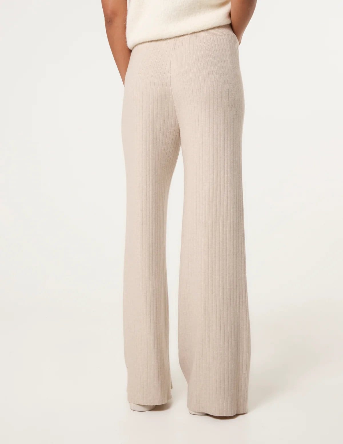 Blue Vanilla Ribbed Wide Leg Trousers - 4
