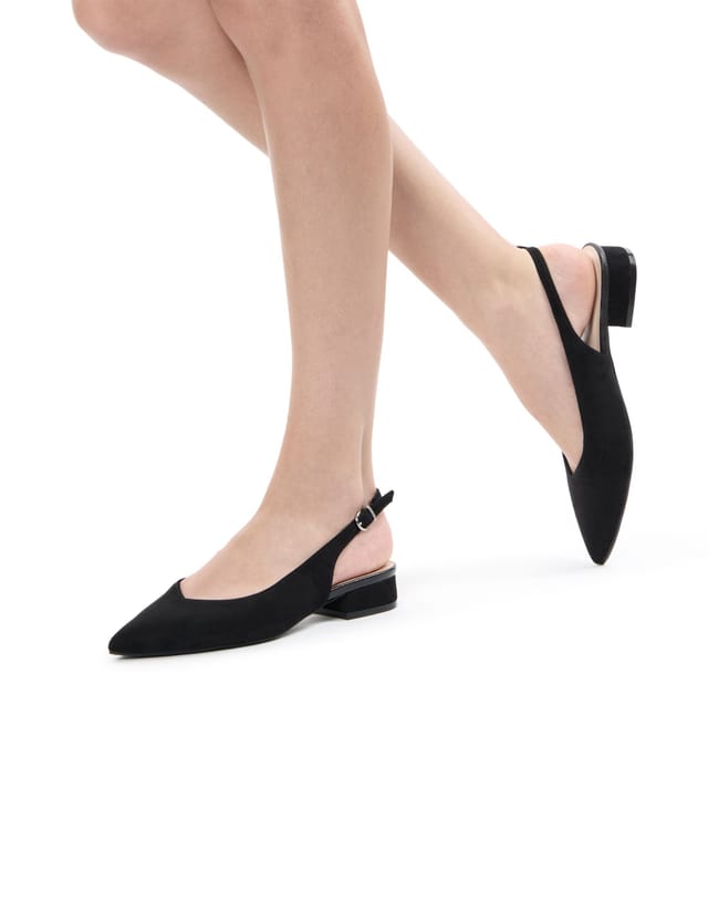 Paradox London Paradox London Women's Karissa' Block Heel Slingback Shoes in Black - 2