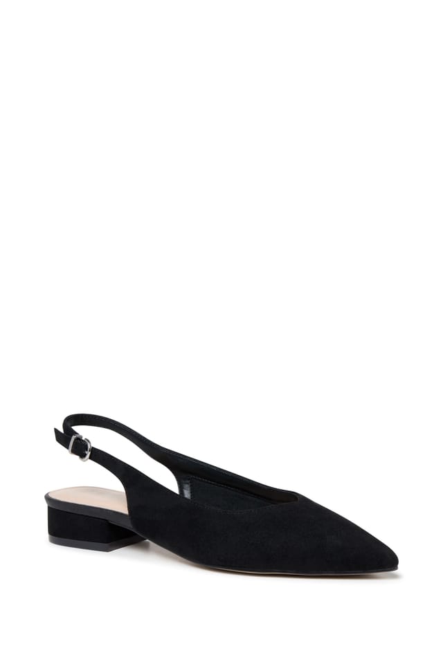 Paradox London Paradox London Women's Karissa' Block Heel Slingback Shoes in Black - 3