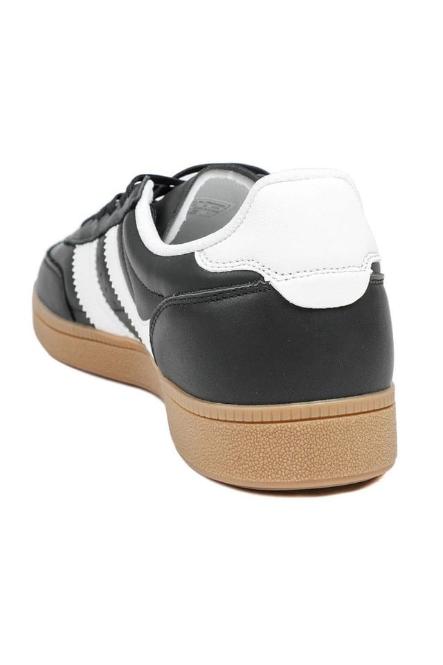 Pavers Pavers Men's Casual Leather Lace Up Trainers in Black - 3