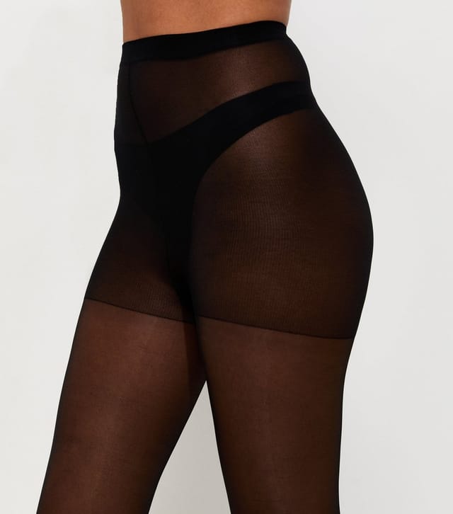 New Look Pack of 2 Black Glossy 15 Denier Tights New Look - 2