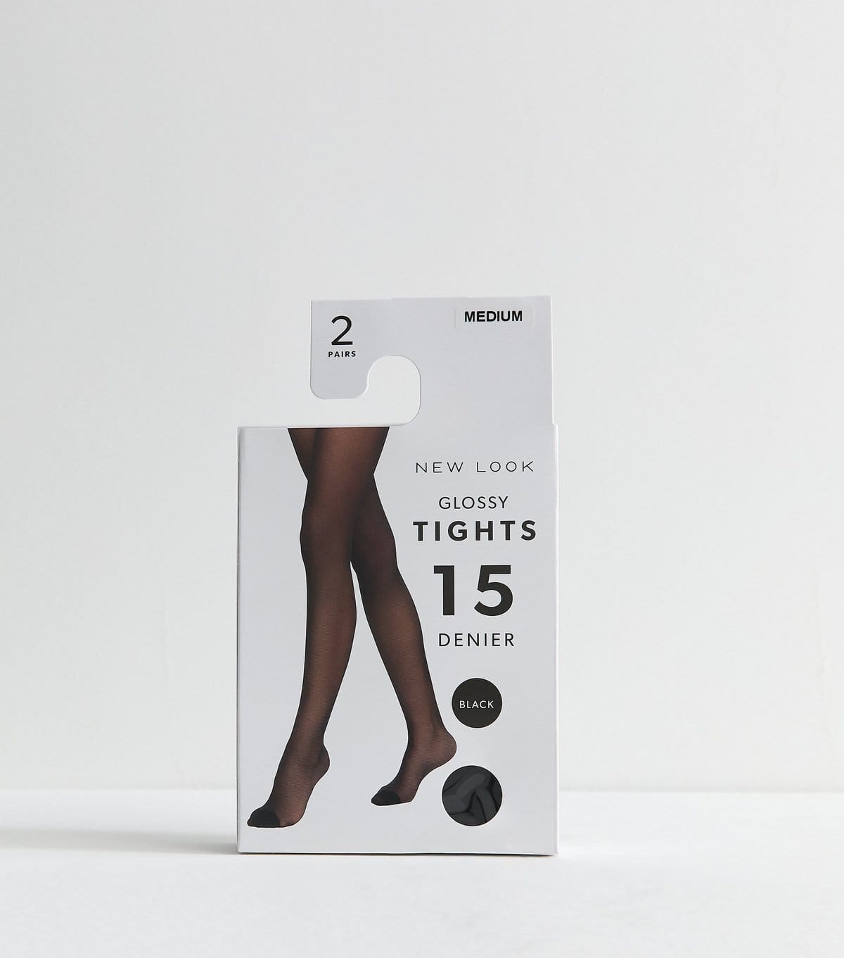New Look Pack of 2 Black Glossy 15 Denier Tights New Look - 4