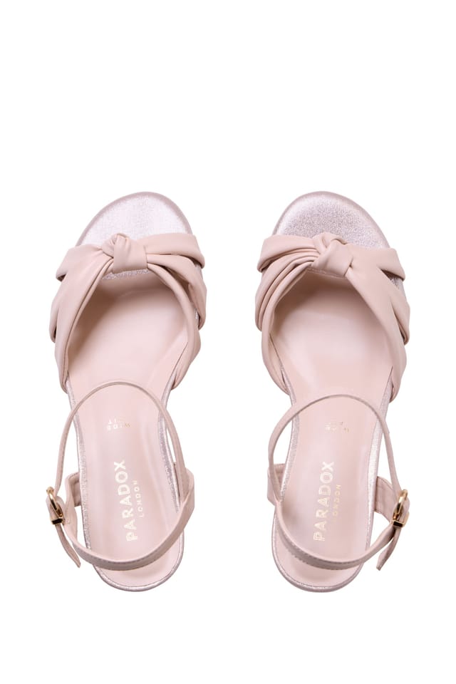 Paradox London Paradox London Women's Janae' Wide Fit Wedge Sandals in Nude - 3