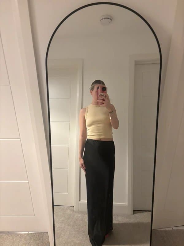 ASOS ASOS black silk maxi skirt. Size 8