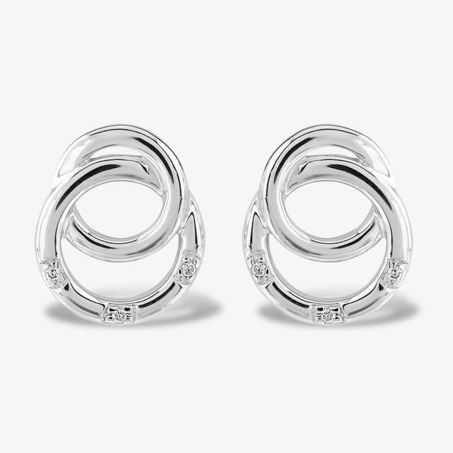 Rosa Lea Rosa Lea Women's Double Ring Earrings BJ-E2781C in Silver - 2