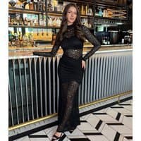 AX Paris Women's Black Lace Fishtail Maxi Dress AX Paris New Look