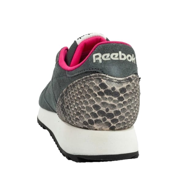 Reebok Reebok Women's Classic Ripple Snakeskin logical Leather Trainers in Pale Grey - 2