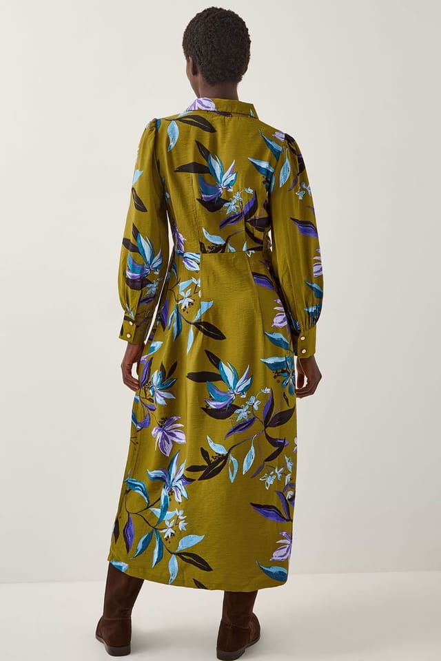 Monsoon Monsoon Women's Sonya Floral Print Midi Dress Green - 2