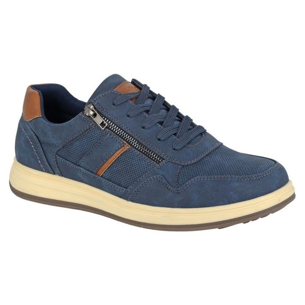 Scimitar Scimitar Men's Synthetic Nubuck Trainers in Navy