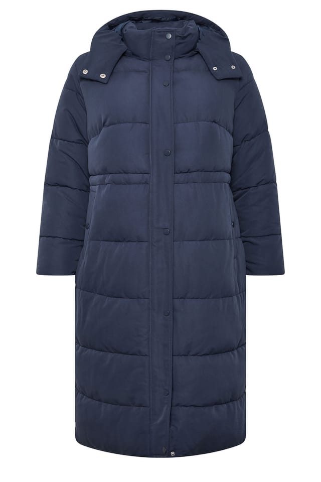 Evans Evans Women's Puffer Coat in Mid Navy - 2