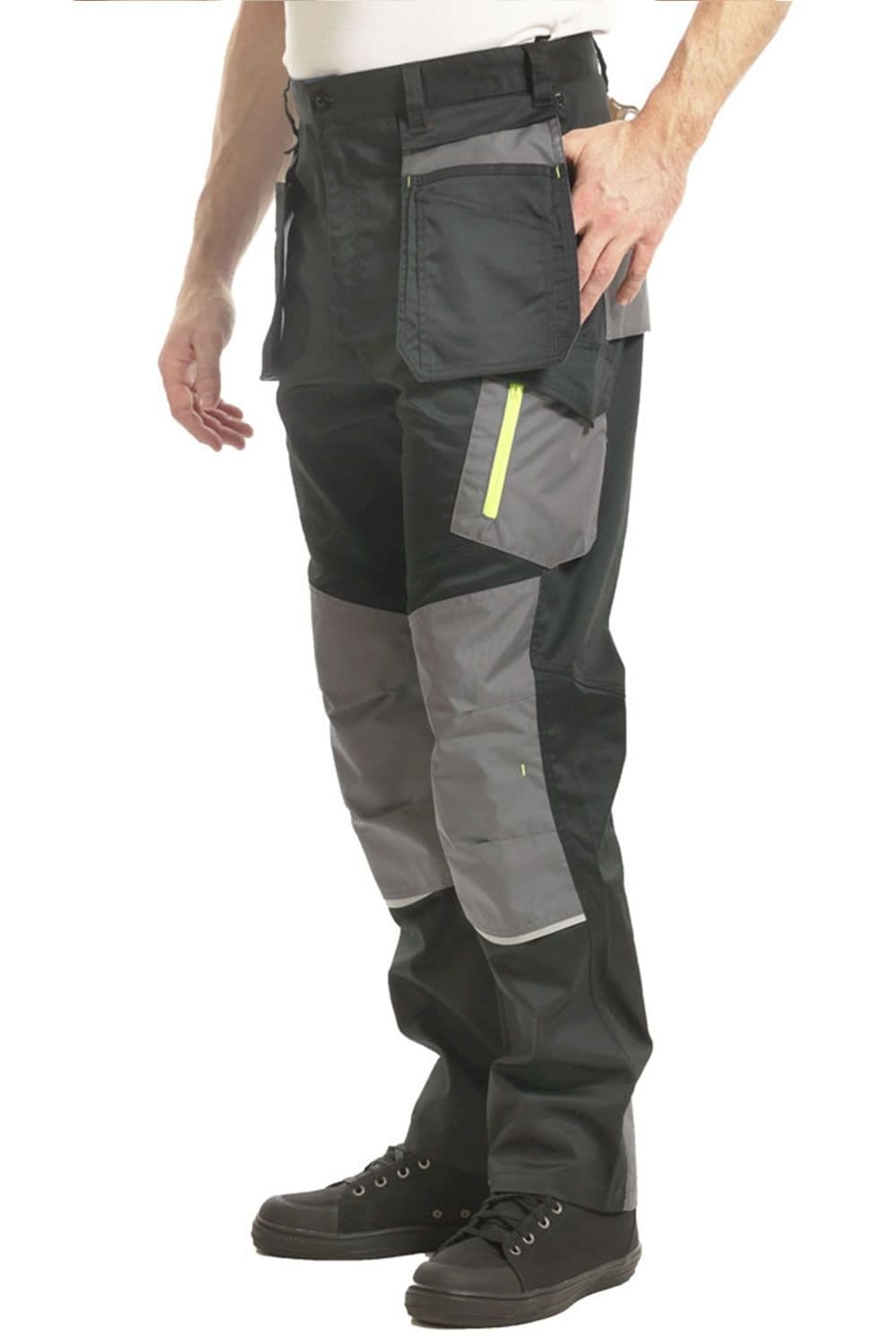 Goodyear Goodyear Men's Flex Knee Detachable Holster Pockets Work Trousers in Black - 4