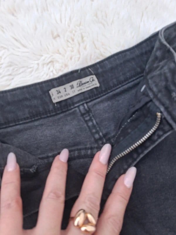 Denim Co Dark Grey Denim Midi Skirt
