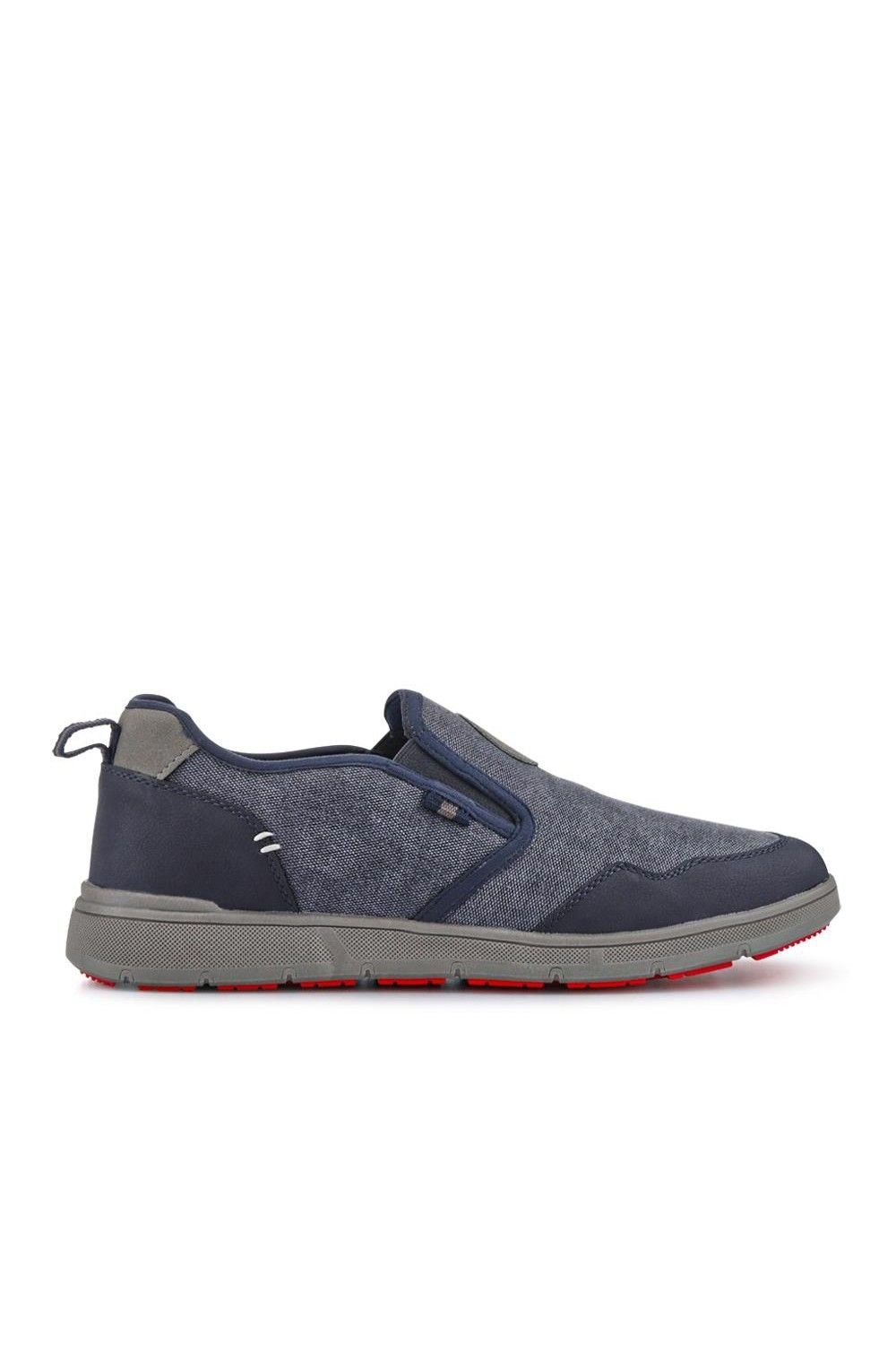 Pavers Pavers Men's Elasticated Fabric Slip-Ons in Navy - 2