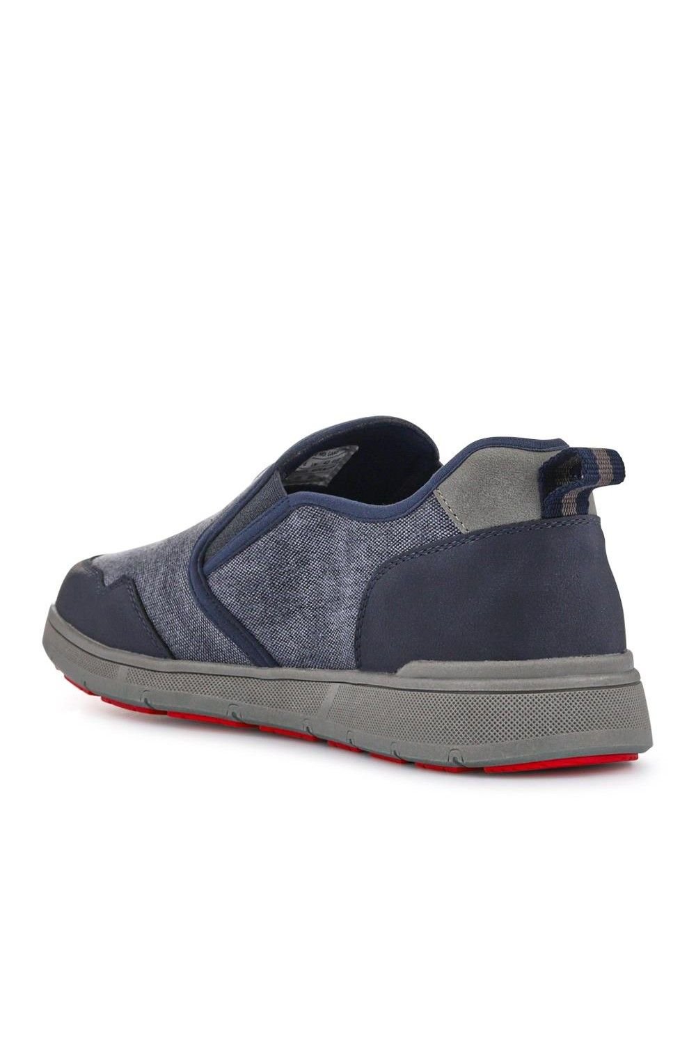 Pavers Pavers Men's Elasticated Fabric Slip-Ons in Navy - 3
