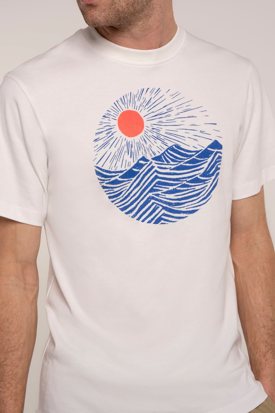 Brakeburn Brakeburn Men's OCKLEY T-SHIRT in Cream - 3