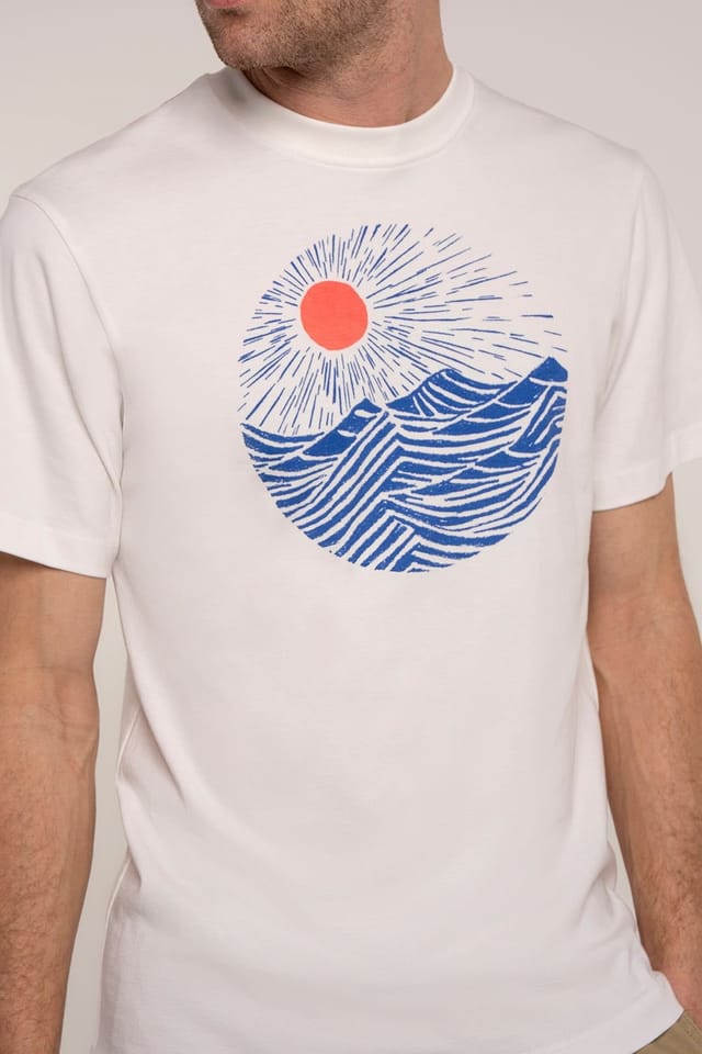 Brakeburn Brakeburn Men's OCKLEY T-SHIRT in Cream - 3