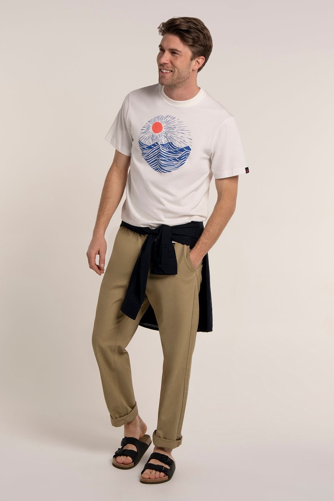 Brakeburn Brakeburn Men's OCKLEY T-SHIRT in Cream - 4