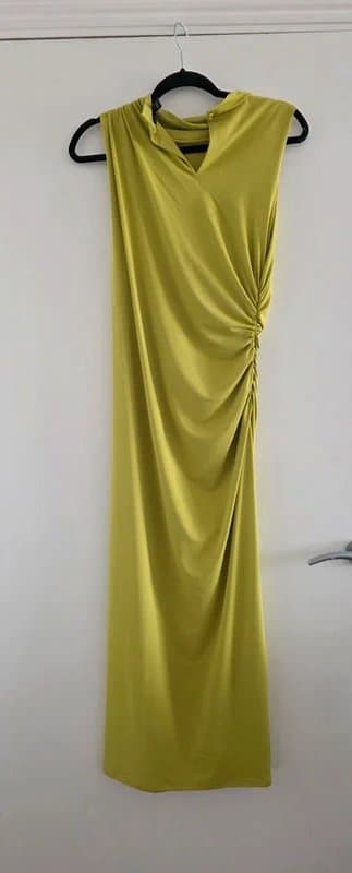 New Look New Look Tall - Green Jersey High Neck Ruched Midi Dress