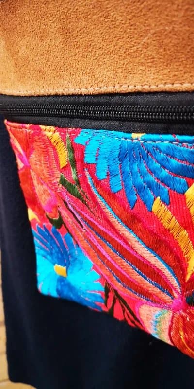 The Unbranded Brand Multi Coloured Embroidered Cross body bag