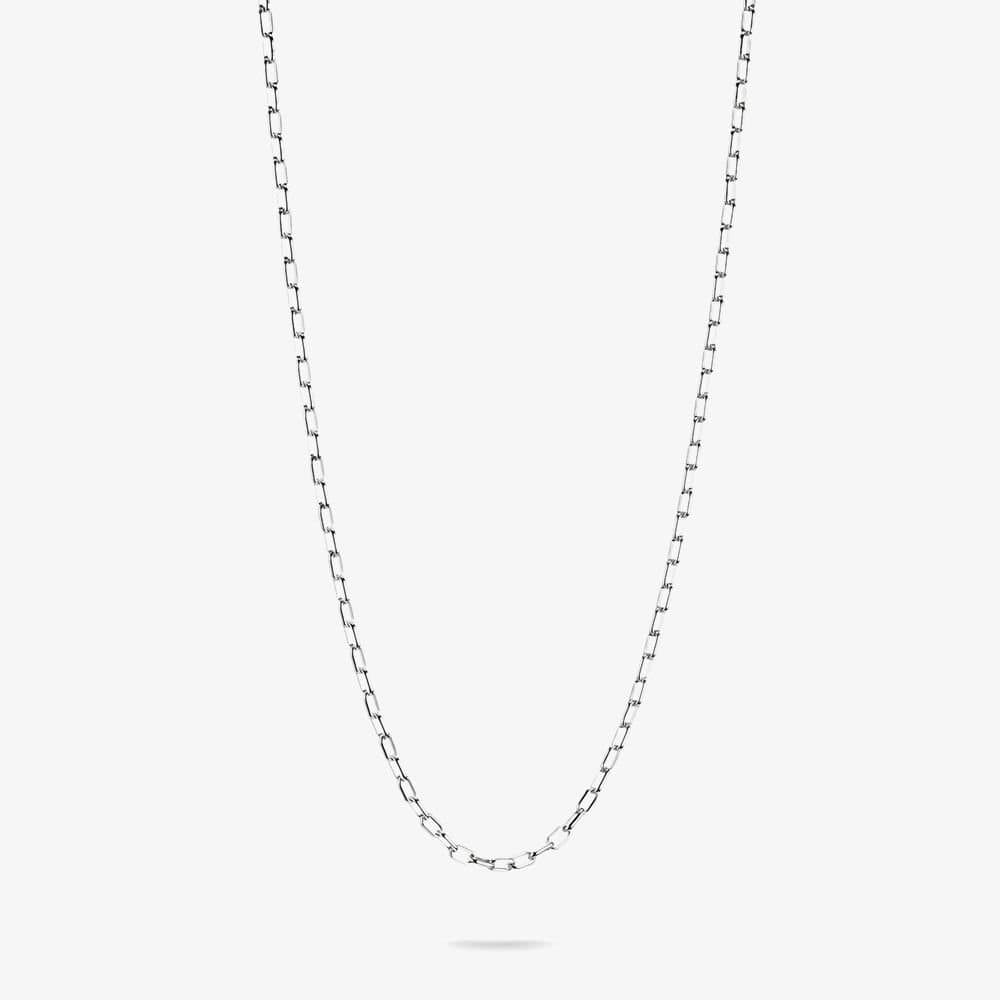 Thomas Sabo THOMAS SABO Women's Charm Club Connect Silver 70cm Paperclip Oval Link Necklace KE2328-001-21-L70v