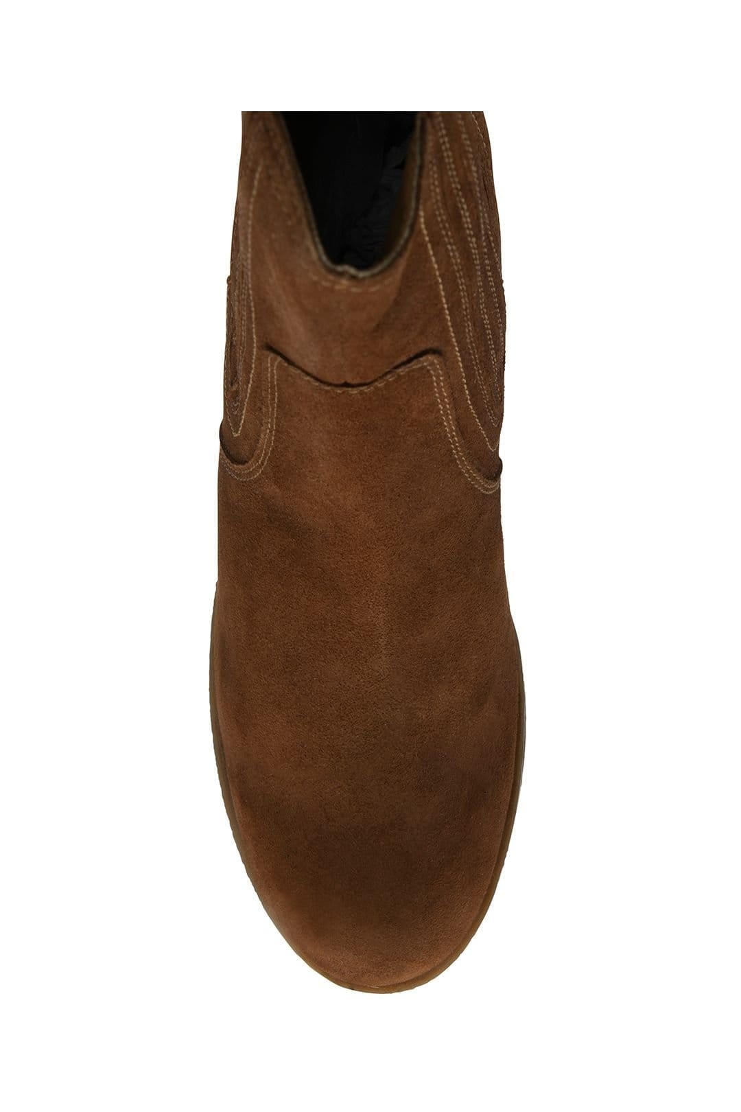 Ravel Ravel Women's Tan Suede 'Calvay' Wedge Boots - 4