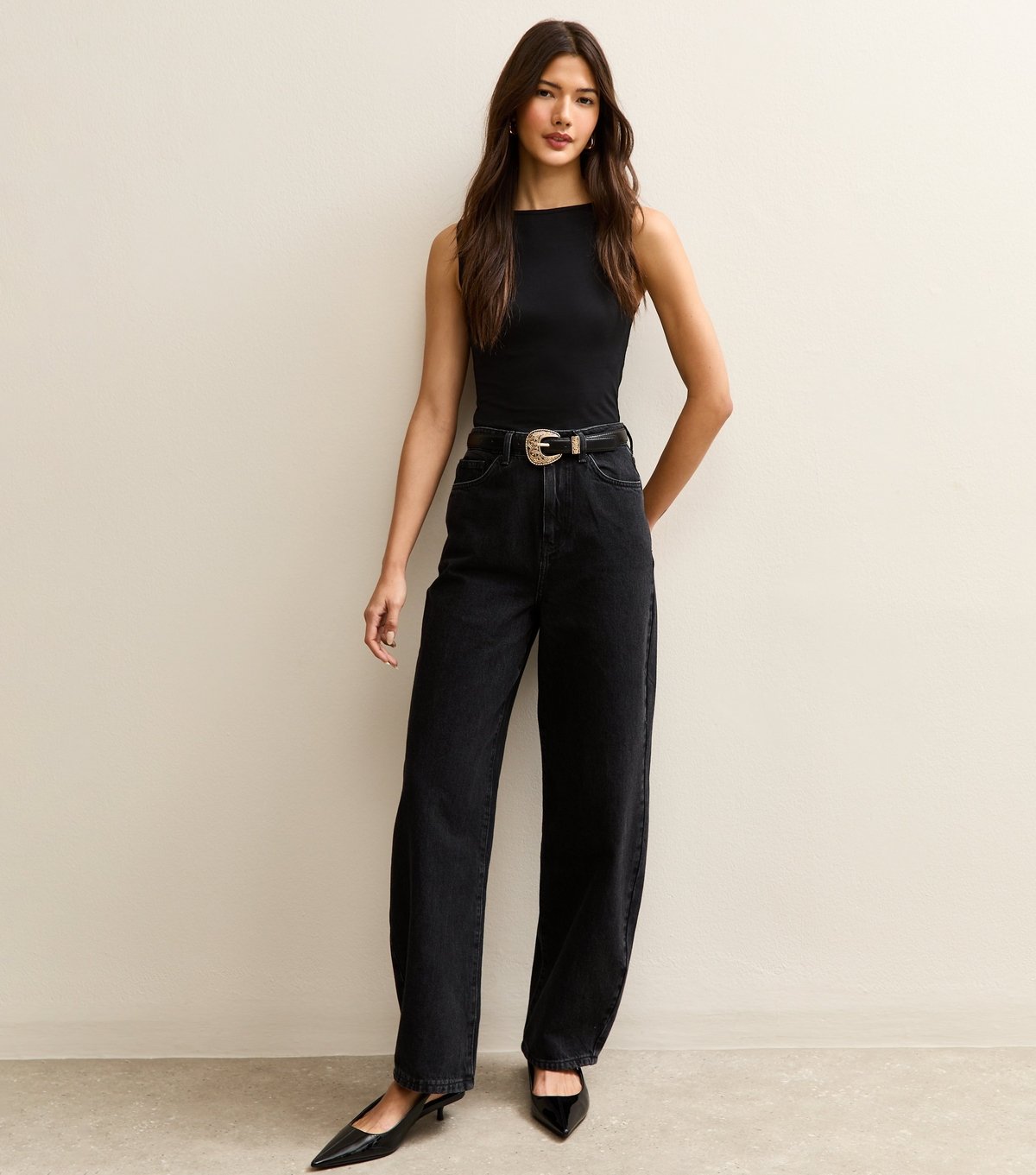 New Look Women's Black Sleeveless Slash Neck Bodysuit New Look - 3