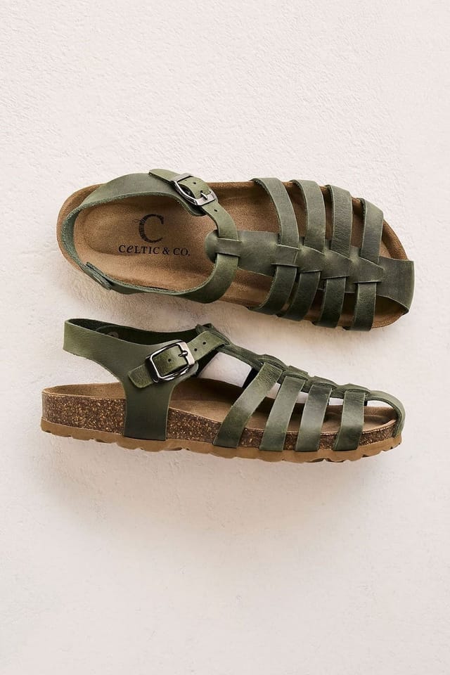 Celtic & Co Celtic & Co Women's Fisherman's Sandal in Olive - 2