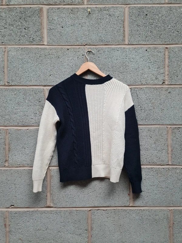 Marks & Spencer S103CS) Marks & Spencer, Size 8, Black and White, Knitted Jumper - 1