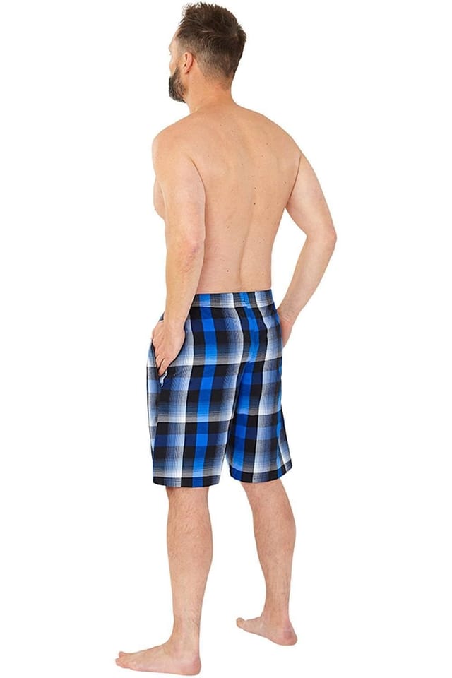 Just Essentials Just Essentials Men's Mens Check Pyjama Shorts in Royal - 3