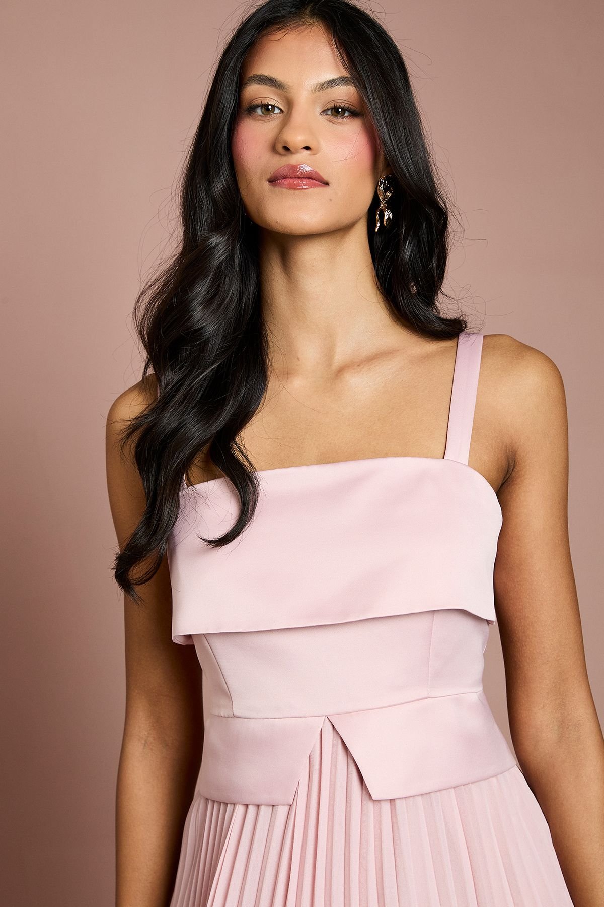 Coast Coast Women's Petite Square Neck Midi Dress in Blush - 4