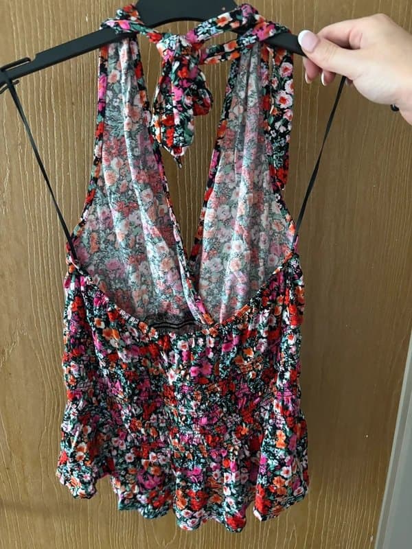 New Look Floral halter neck top