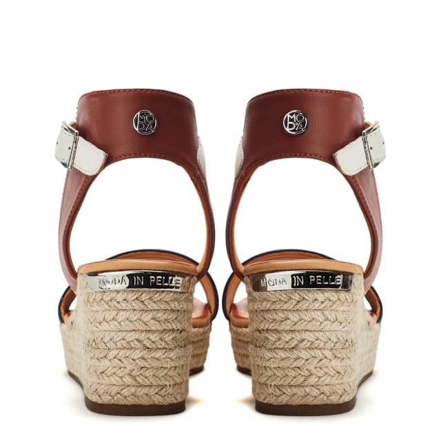 Moda In Pelle Moda In Pelle Women's 'Kolanthia' Leather Wedges in Navy - 3