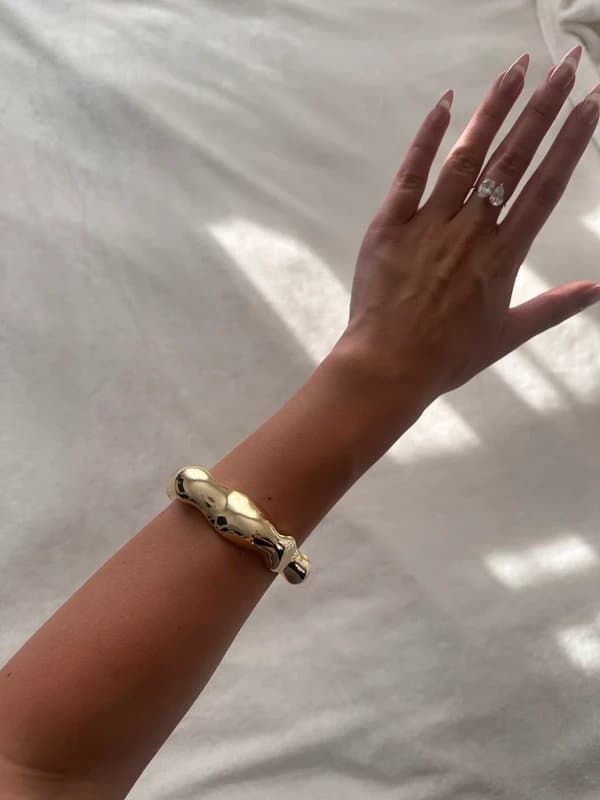 ASOS Chunky gold bangle bracelet ASOS