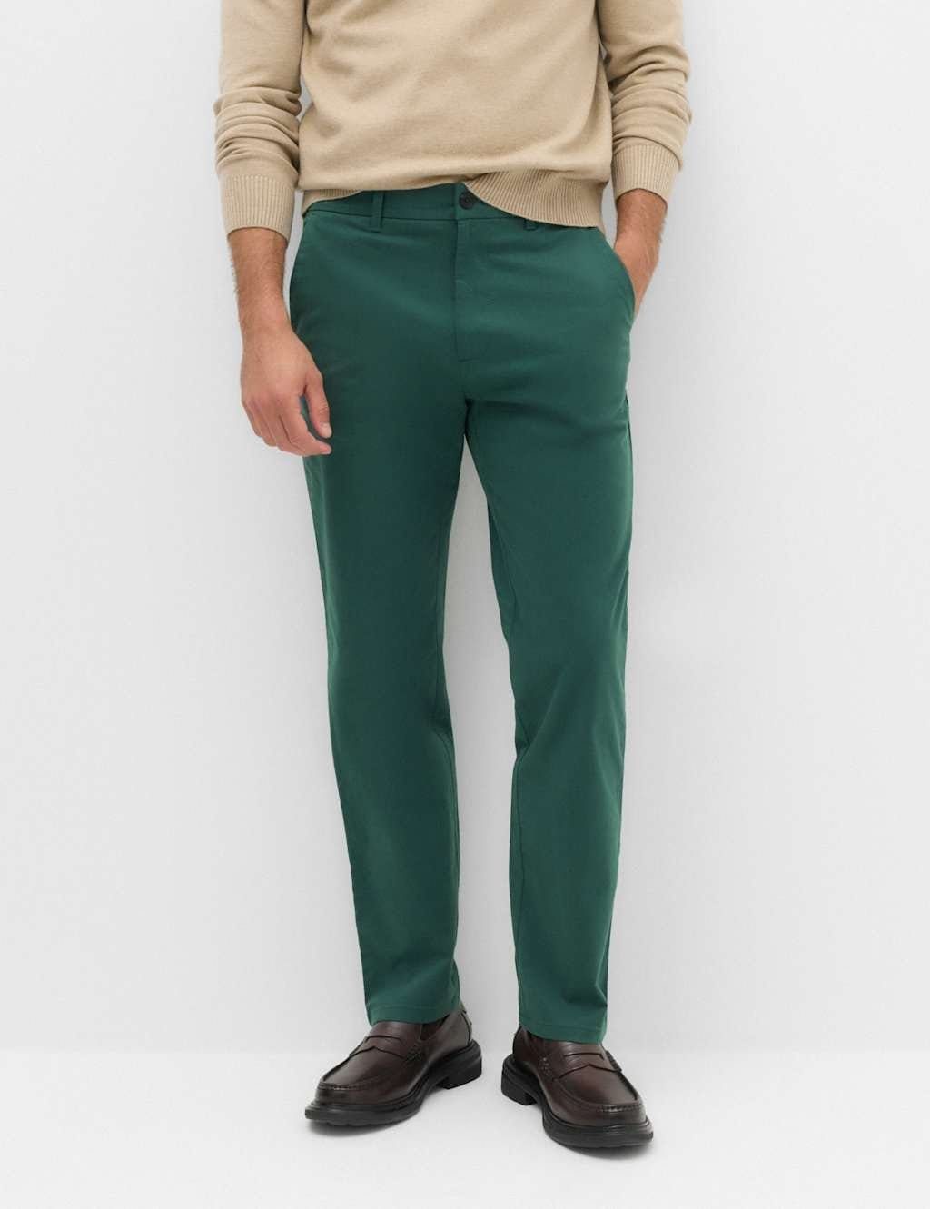 Marks & Spencer M&S Regular Fit Stretch Chinos Dusty Cedar - 1