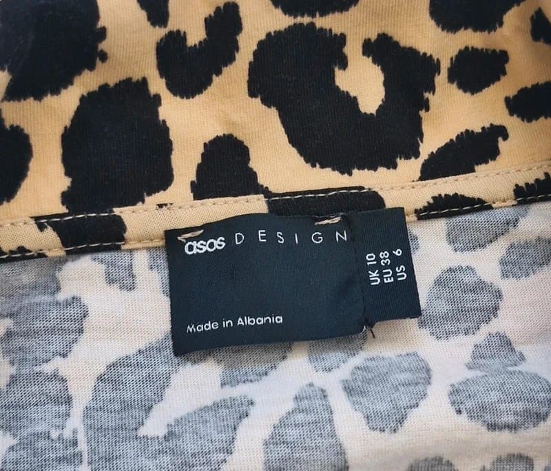 ASOS Design Leopard Print Collar Dress
