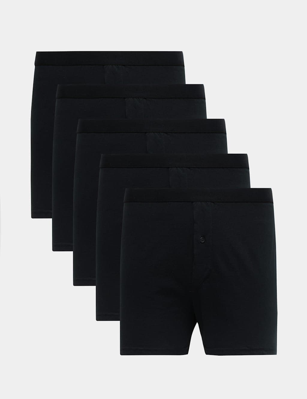Marks & Spencer M&S 5 Pack Pure Cotton Cool & Fresh™ Jersey Boxers Black