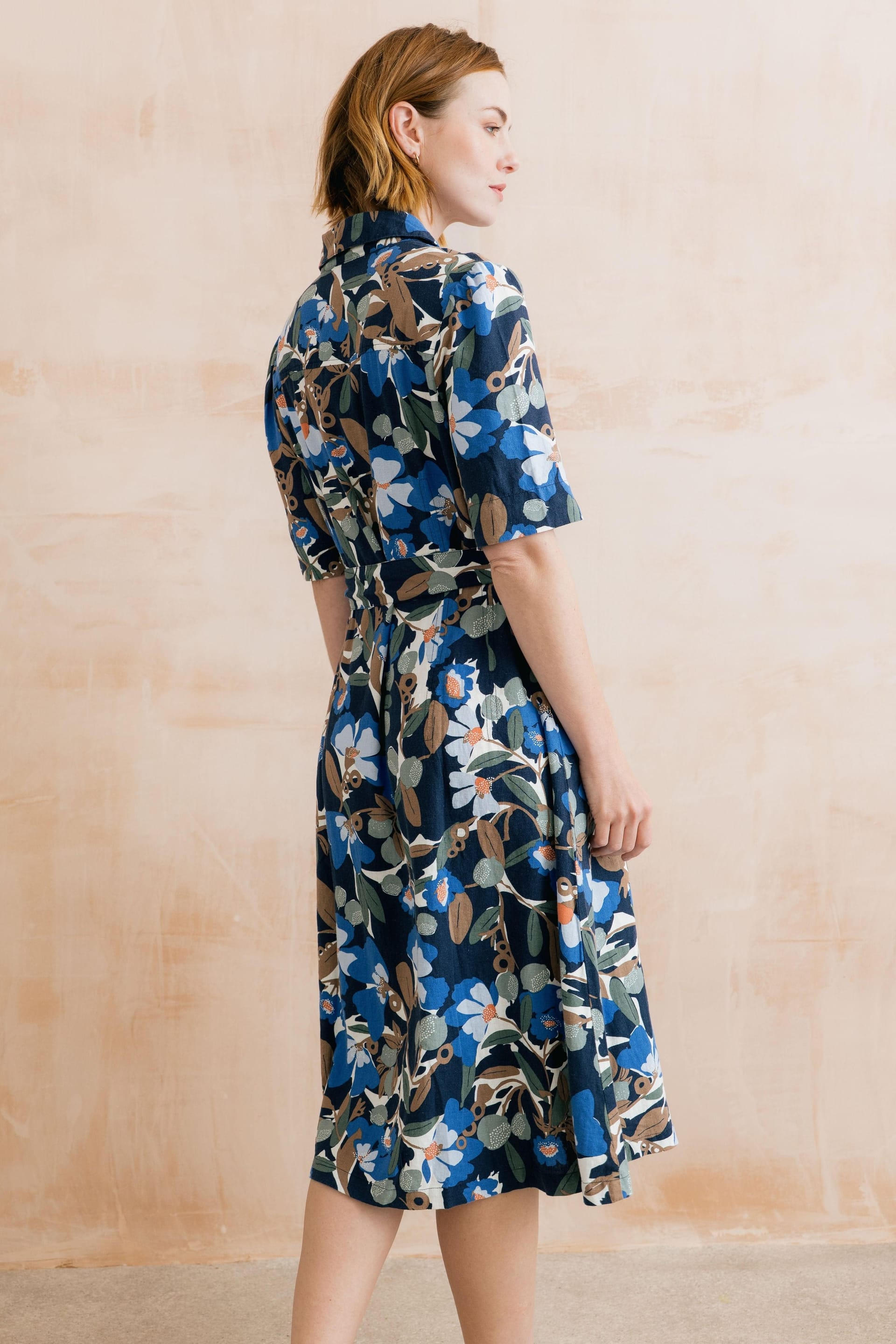 Lily & Me Lily & Me Women's Robyn Belted Tea Dress in Navy - 4