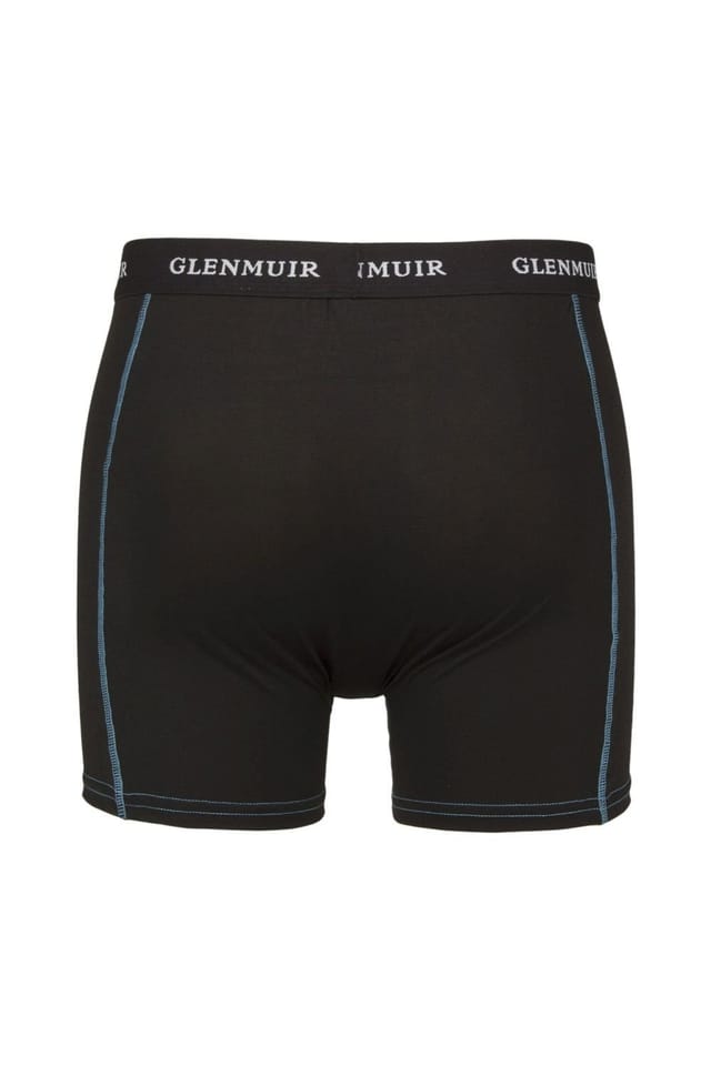 Glenmuir Glenmuir Men's 2 Pack Performance Trunks | Breathable Stretch Sports Fit Underwear in Black - 3