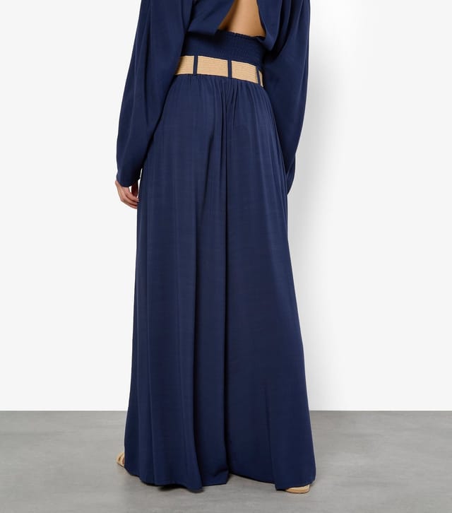 Apricot Women's Navy Belted Palazzo Trousers Apricot New Look - 3