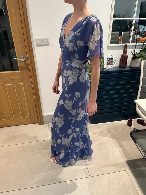 ASOS Asos Flute Chiffon Frill Short Sleeve Maxi Floral Dress £70