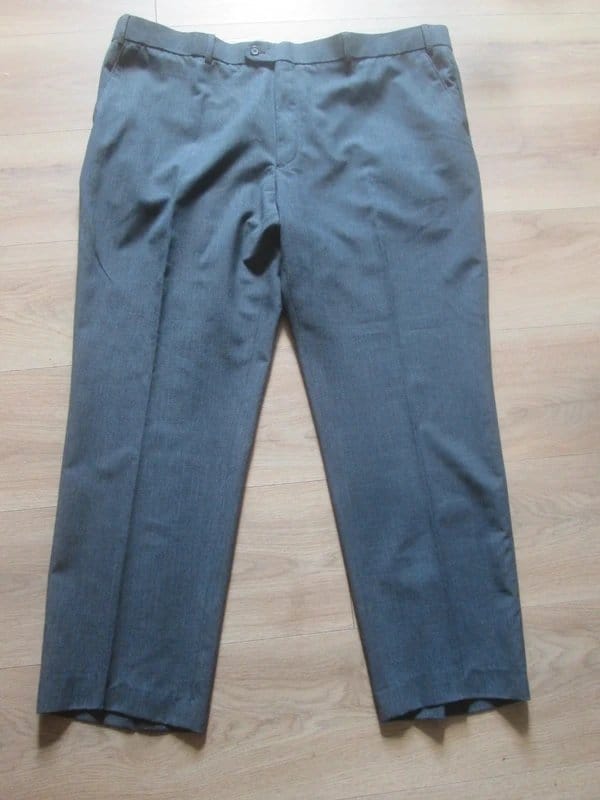 Centaur Size 44R Dark Grey Polyester Viscose Trousers