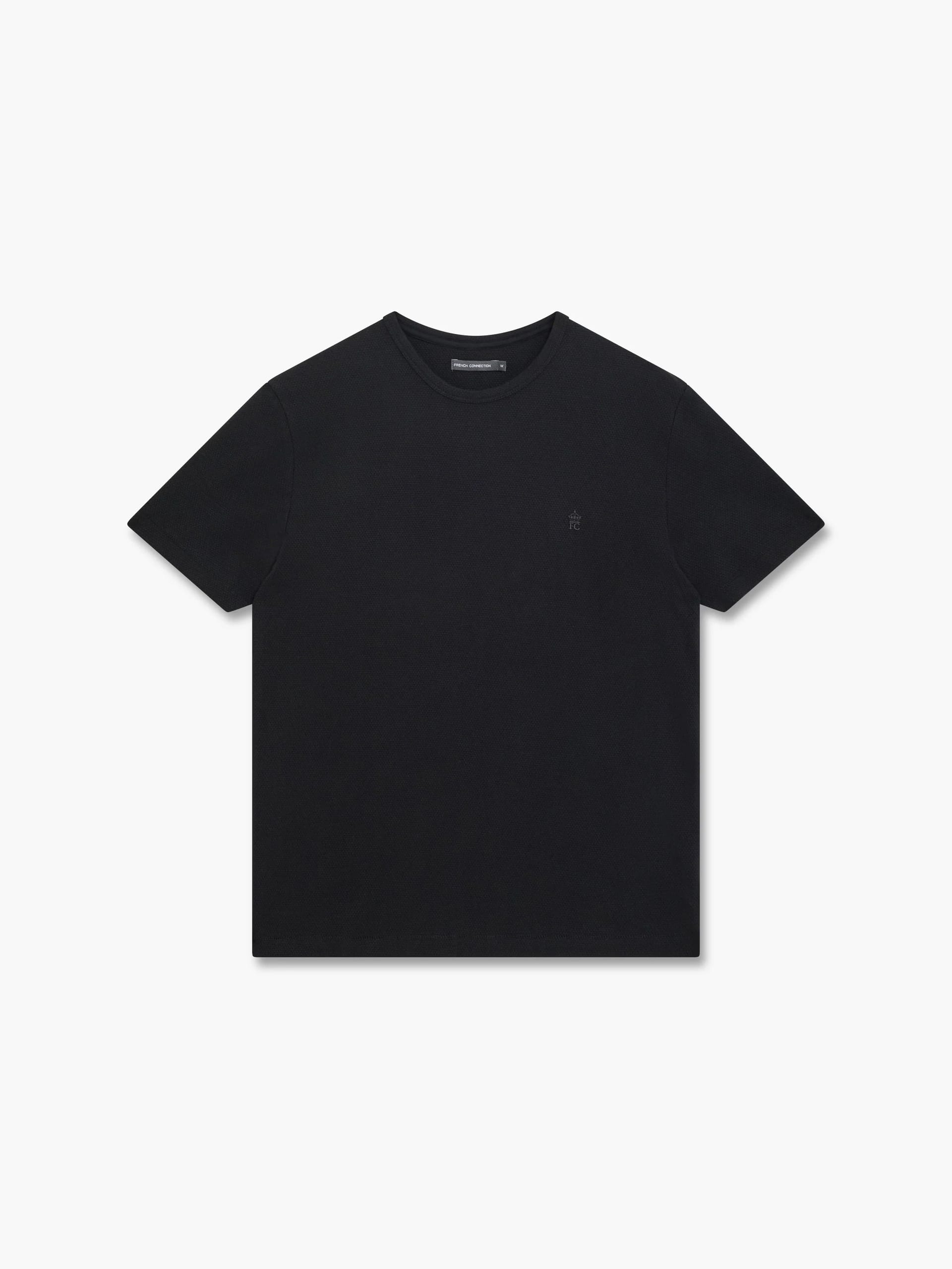 French Connection Black Popcorn Texture T-Shirt