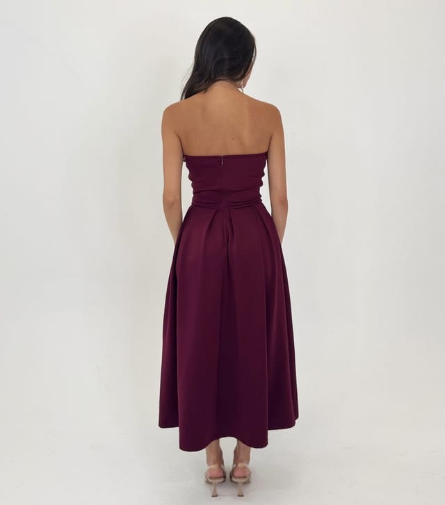 AX Paris Women's Dark Purple Strapless Midi Dress AX Paris New Look - 3