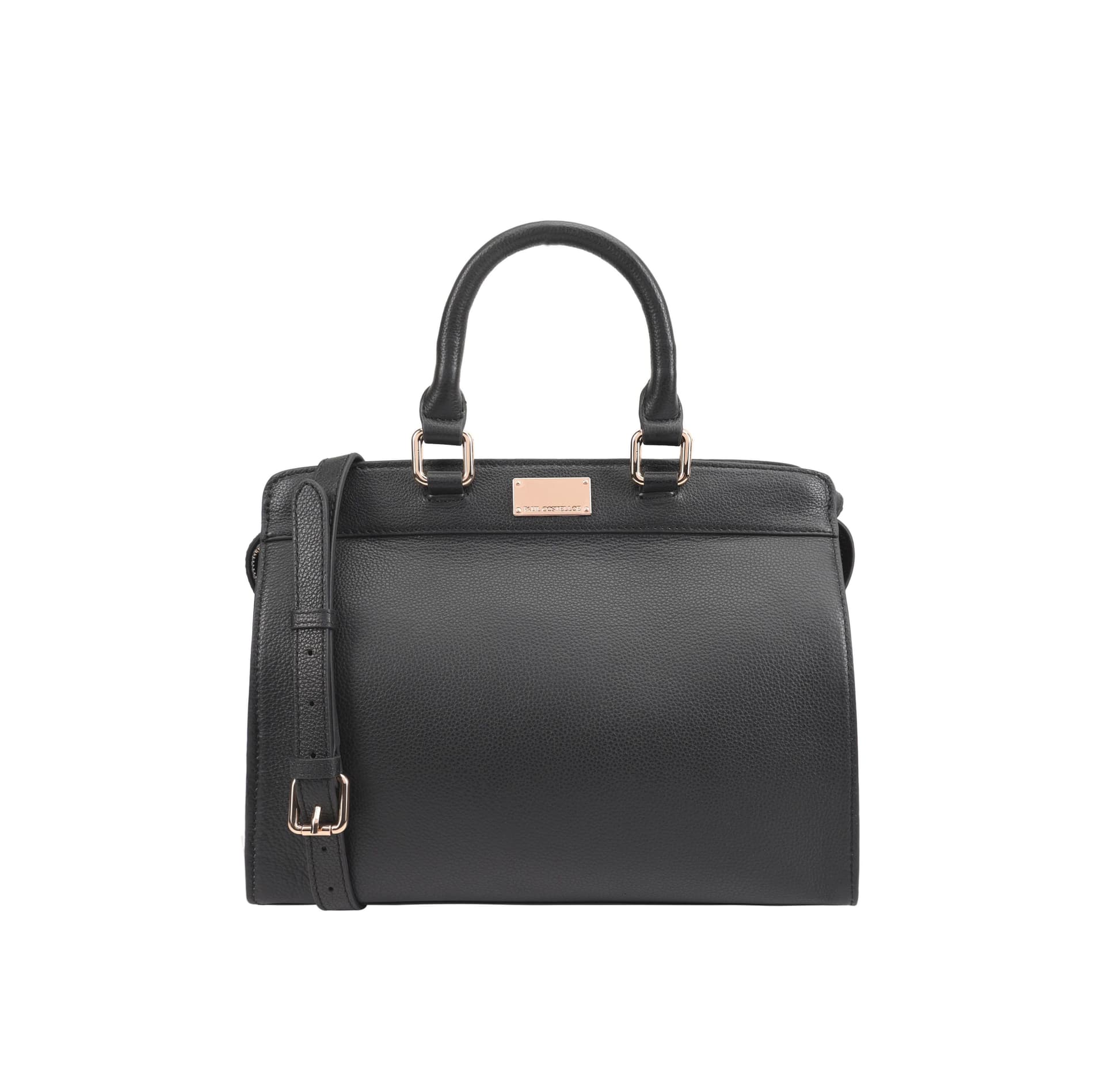 Paul Costelloe Paul Costelloe Women's Myanmar Leather Day Bag in Jet Black