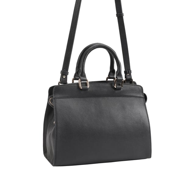 Paul Costelloe Paul Costelloe Women's Myanmar Leather Day Bag in Jet Black - 2