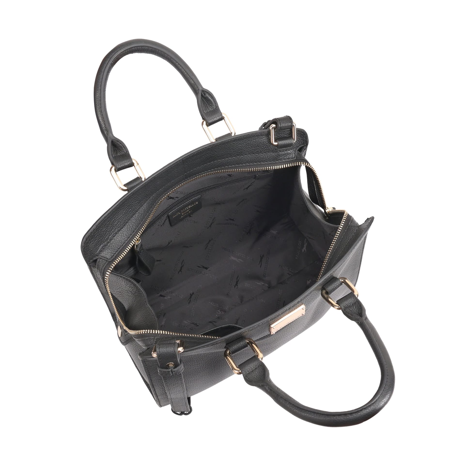 Paul Costelloe Paul Costelloe Women's Myanmar Leather Day Bag in Jet Black - 4