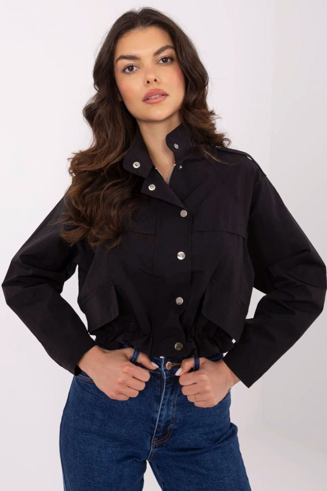 Love Lace Love Lace Women's Lightweight Windbreaker Jacket for Spring Summer in Black