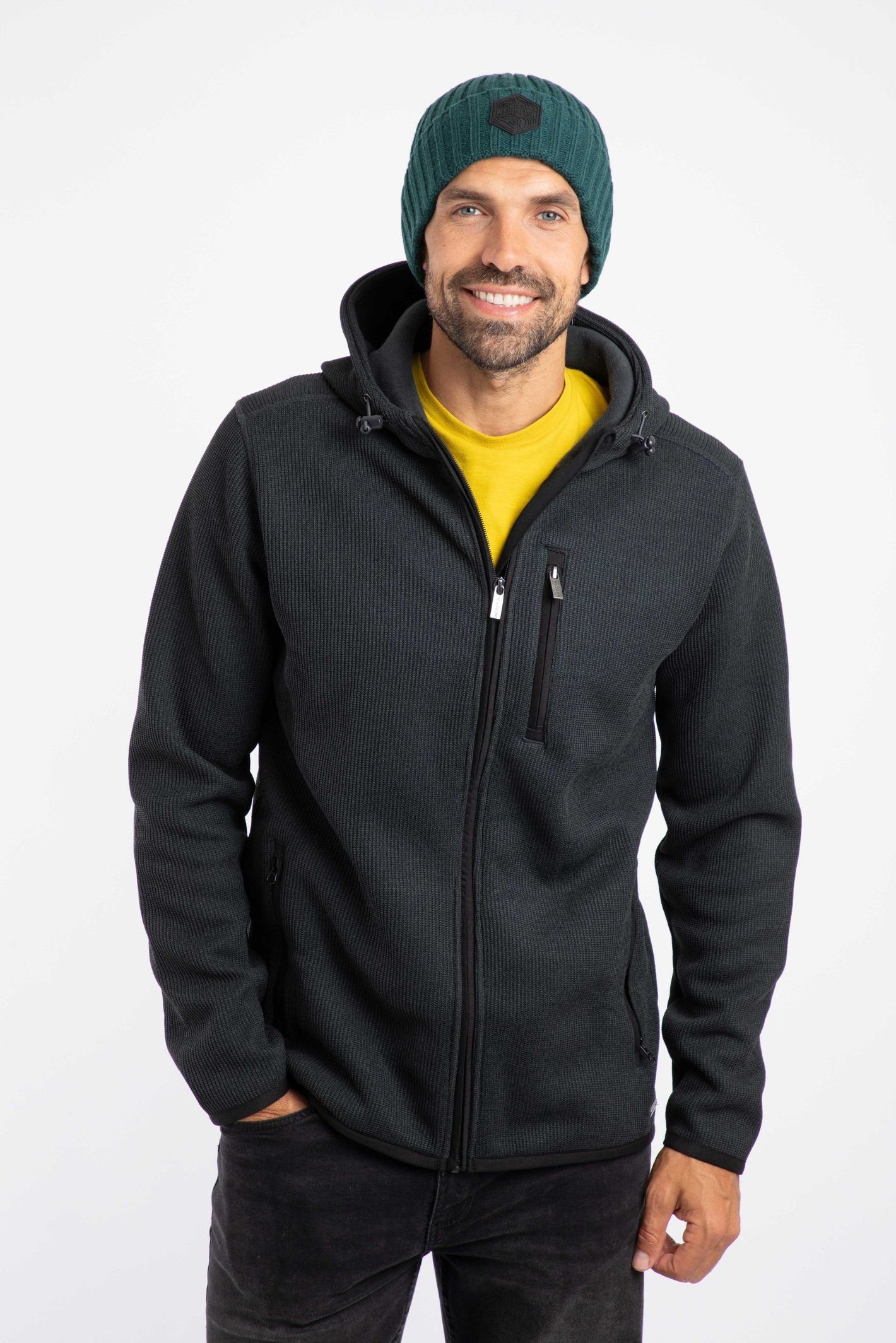 Weird Fish Weird Fish Men's Monreith Beanie in Bottle Green - 3