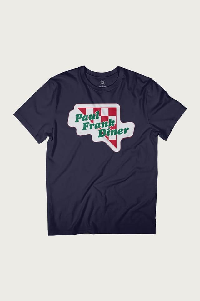 Paul Frank Paul Frank Men's Diner Logo T-Shirt in Navy - 2